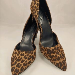 Bandolino D'Orsay Leopard Print Pumps (like new)